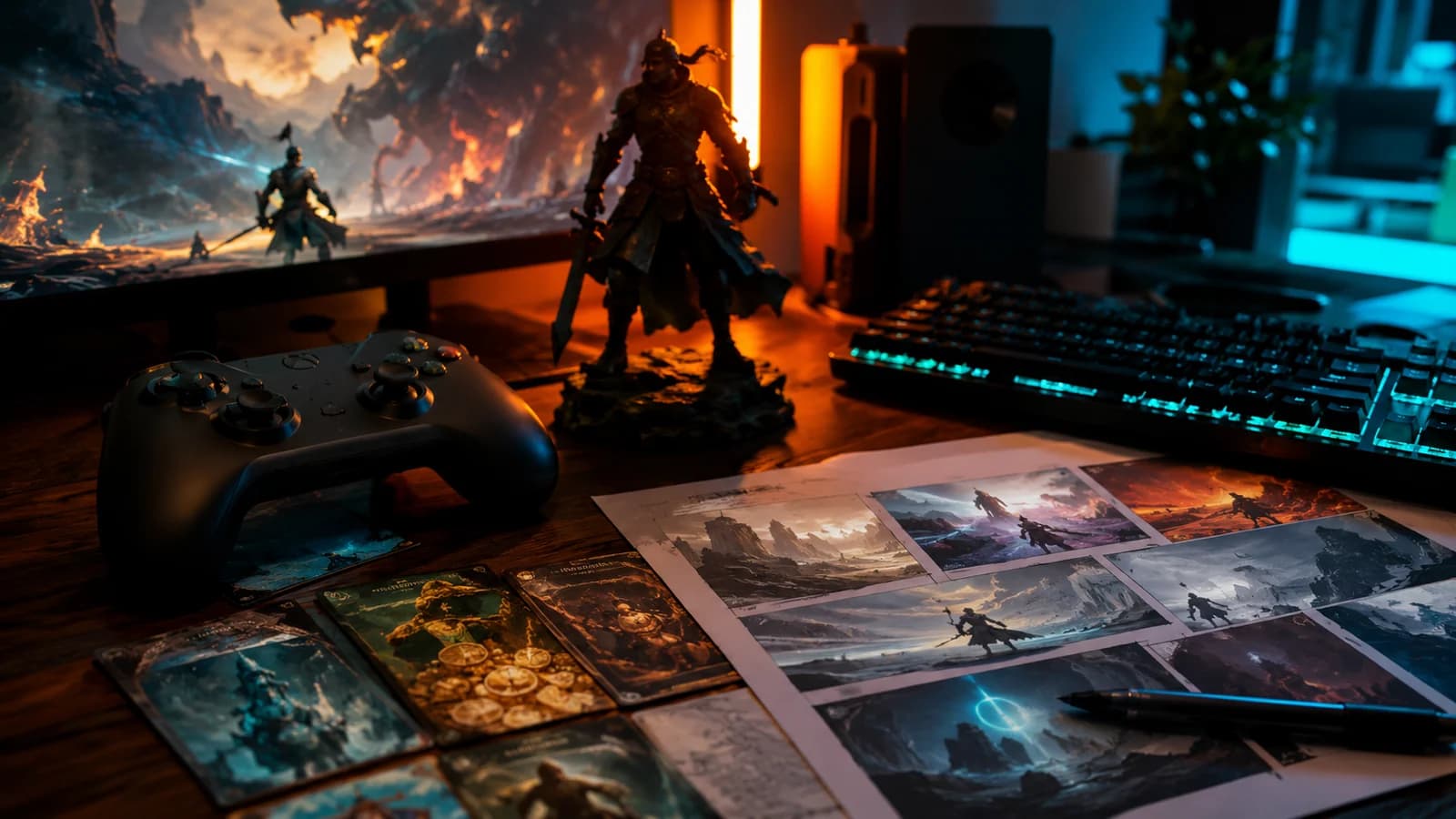 Editoriales YouTube-Thumbnail-Strategieboard für Thumbnail-Ideen für Gaming-Kanäle
