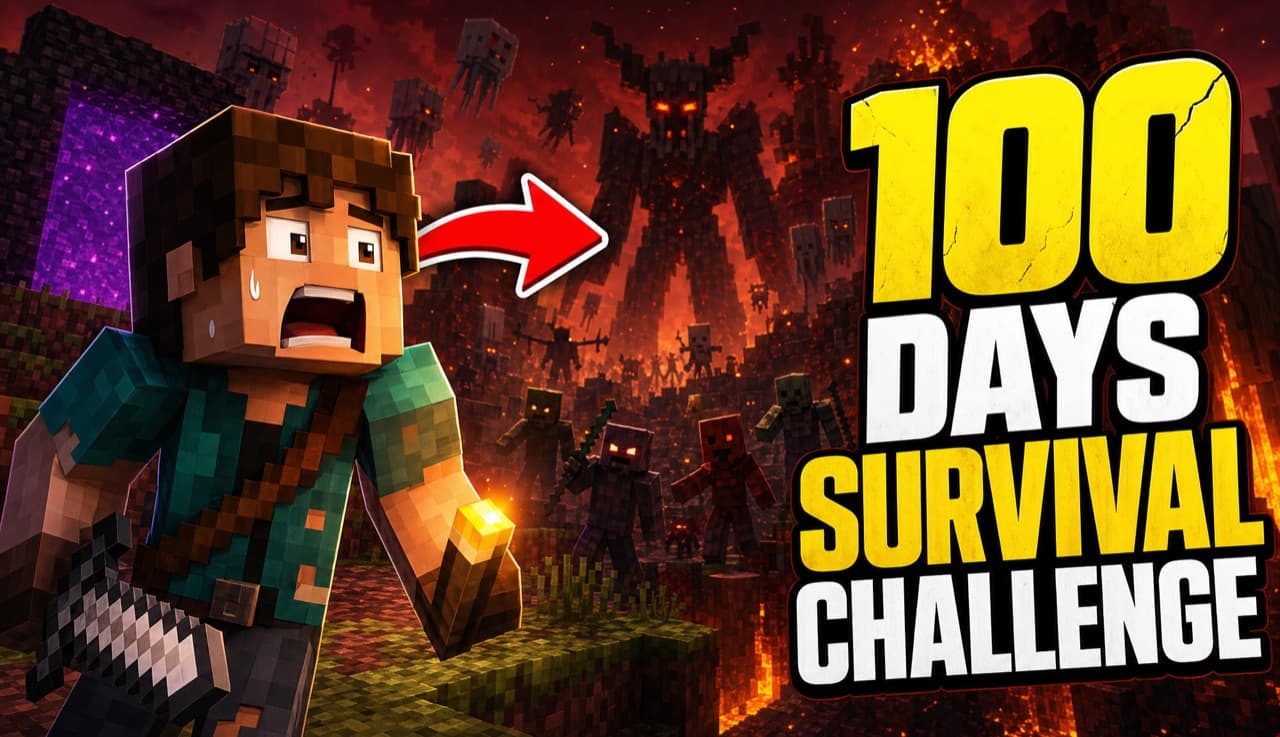 Gaming thumbnail — 100 days survival challenge